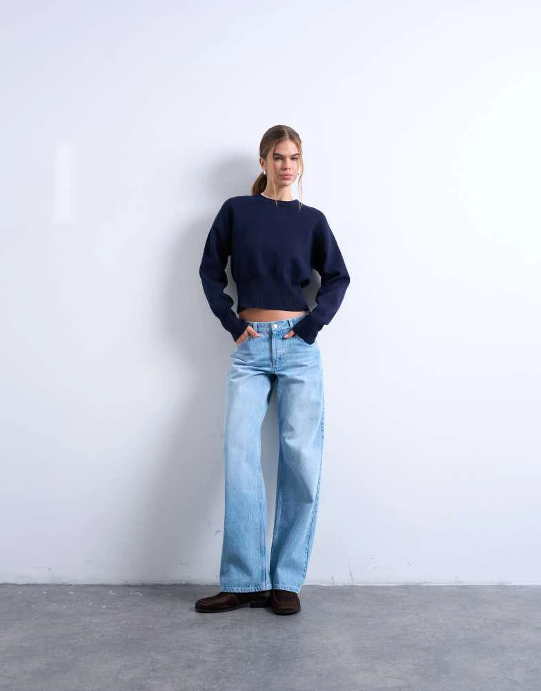 Topshop Topshop Ember low rise straight jean in bleach