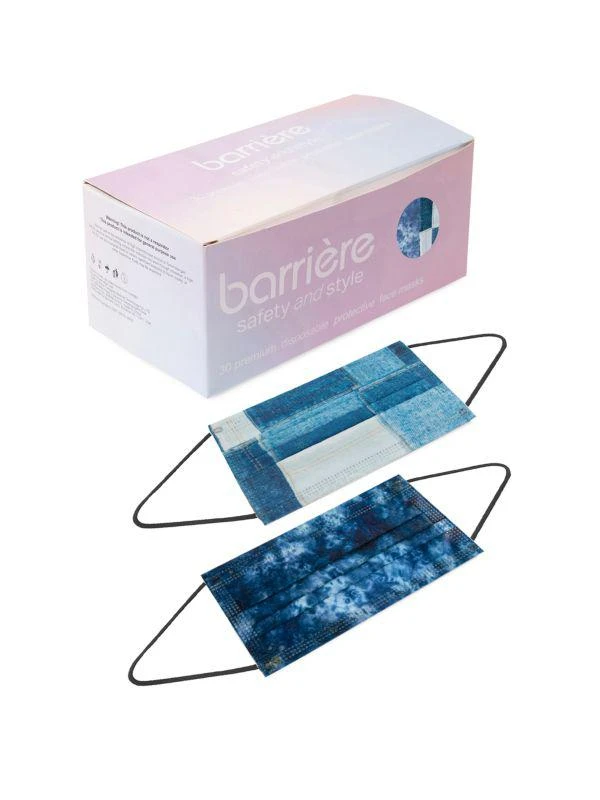 barrière 30-Pack Tie Dye & Denim Face Masks 1