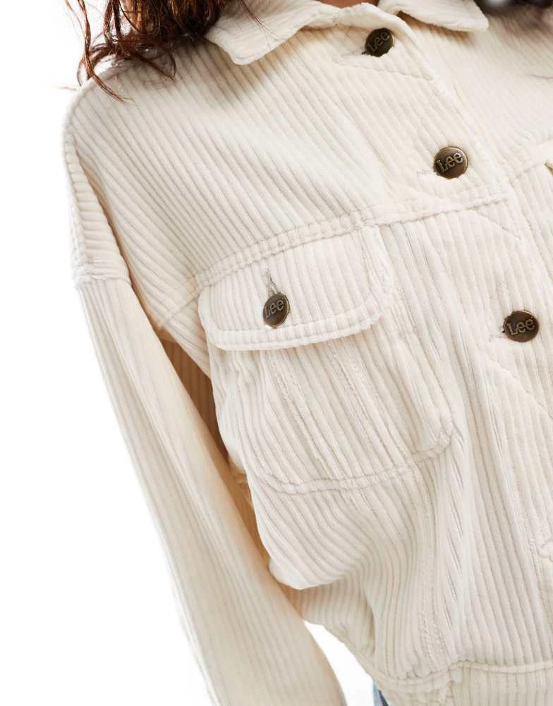 LEE Lee batwing cord Rider jacket in cream 3