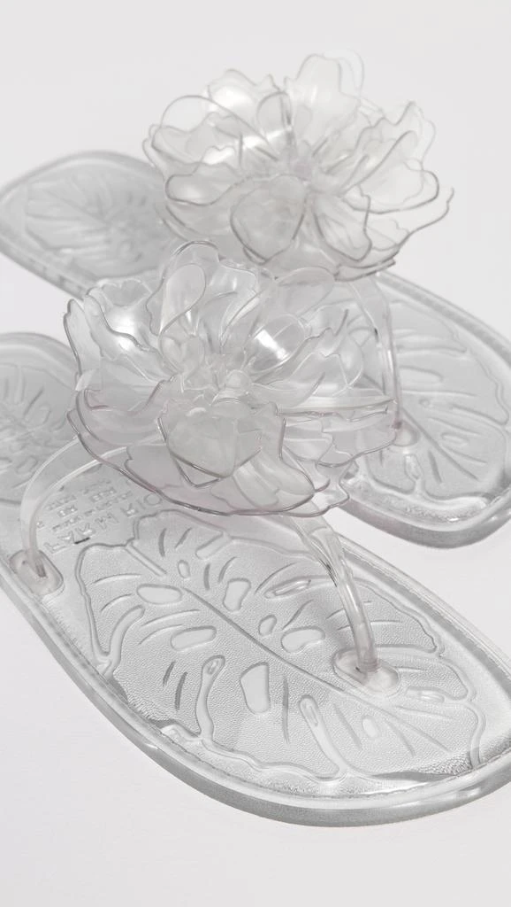 Farm Rio Flower Jelly Flat Sandals 6