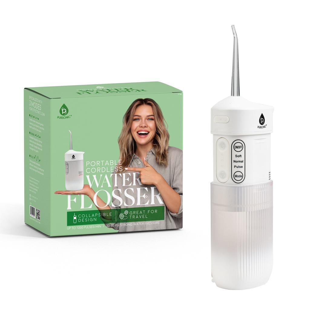 PURSONIC Portable USB Rechargeable Collapsible Water Flosser