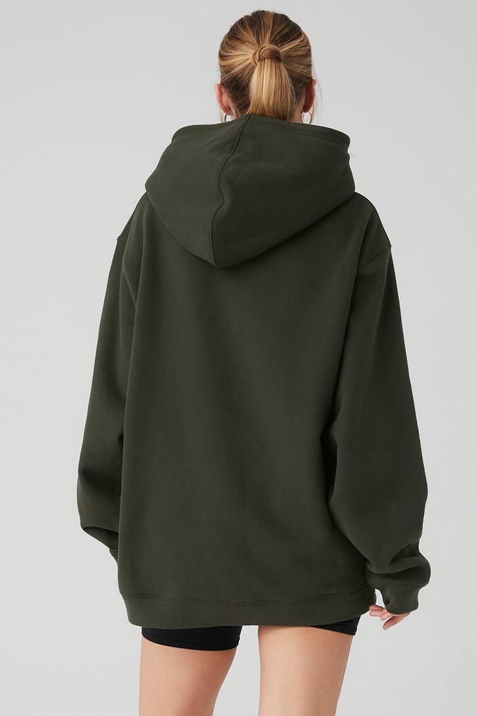 Alo Yoga Renown Heavy Weight Hoodie - Stealth Green