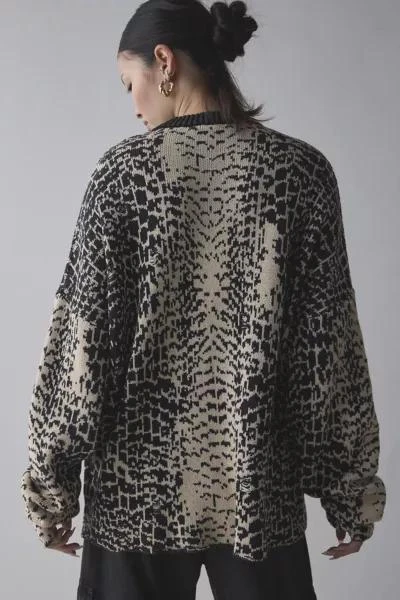 The Ragged Priest The Ragged Priest Croc Print Oversized Sweater 4
