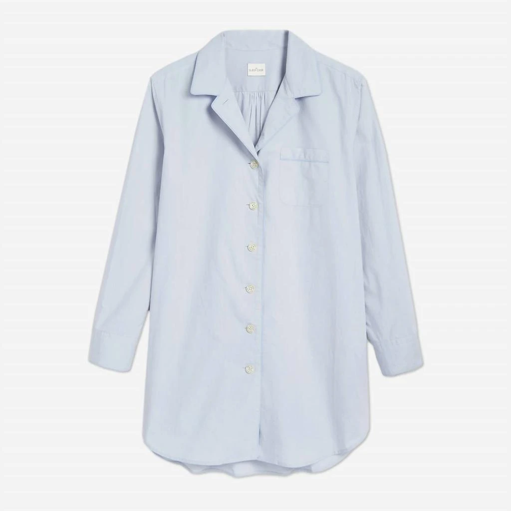 The Sleep Code Halley Organic Cotton Night Shirt In Fresh Air 3