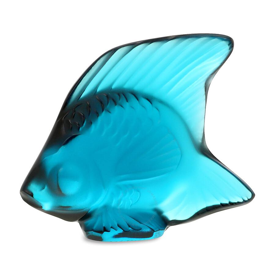 Lalique Crystal Fish Turquoise 30005