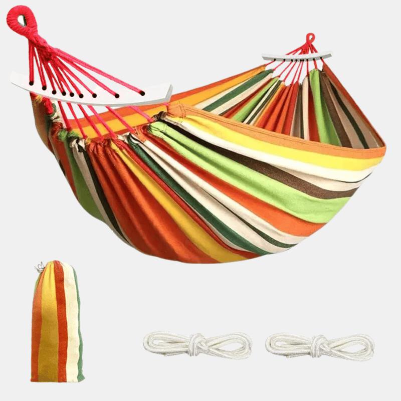 Vigor Folding Double Hanging Nylon Wholesale Swing Portable Outdoor Camping Hammock Canvas Hammock Bed