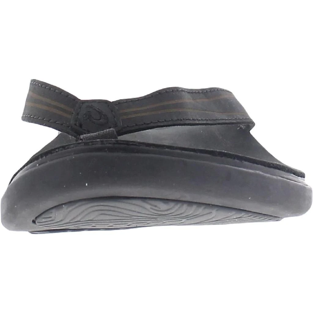 OluKai Aukai Womens Leather Slip On Thong Sandals 3