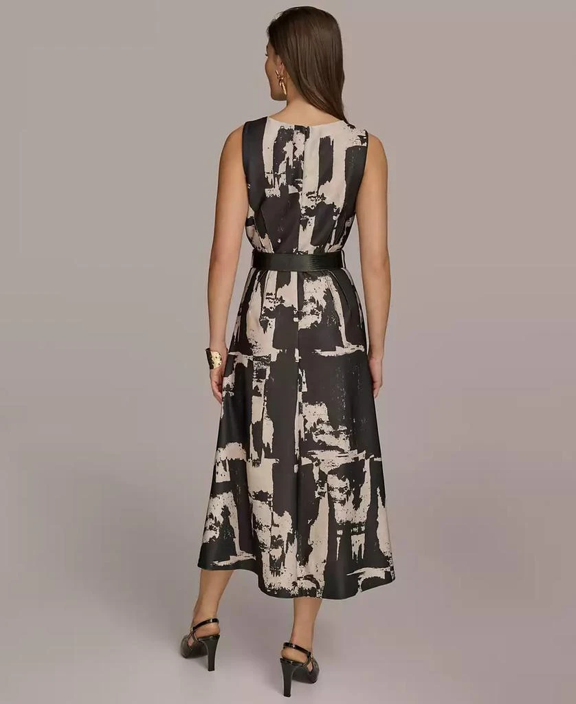 Donna Karan Women's Printed Belted A-Line Dress 6