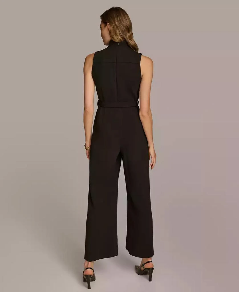 Donna Karan Women's Mock-Neck Belted Jumpsuit 2