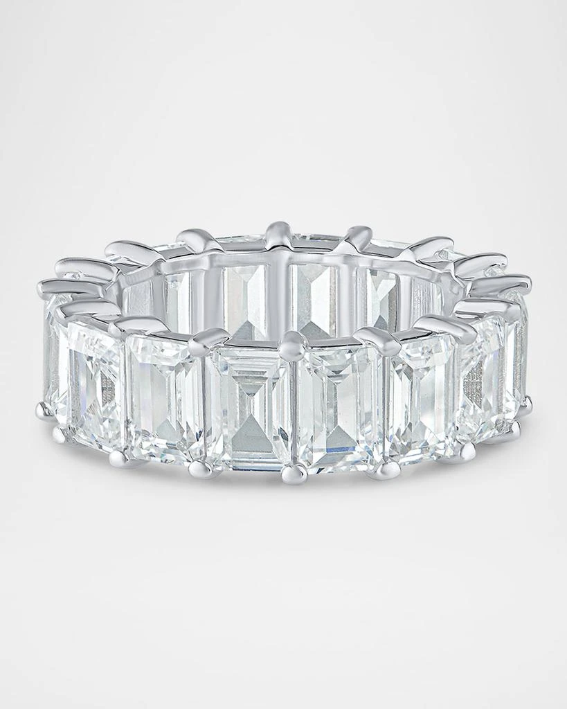 Golconda by Kenneth Jay Lane Emerald Cubic Zirconia Eternity Band Ring