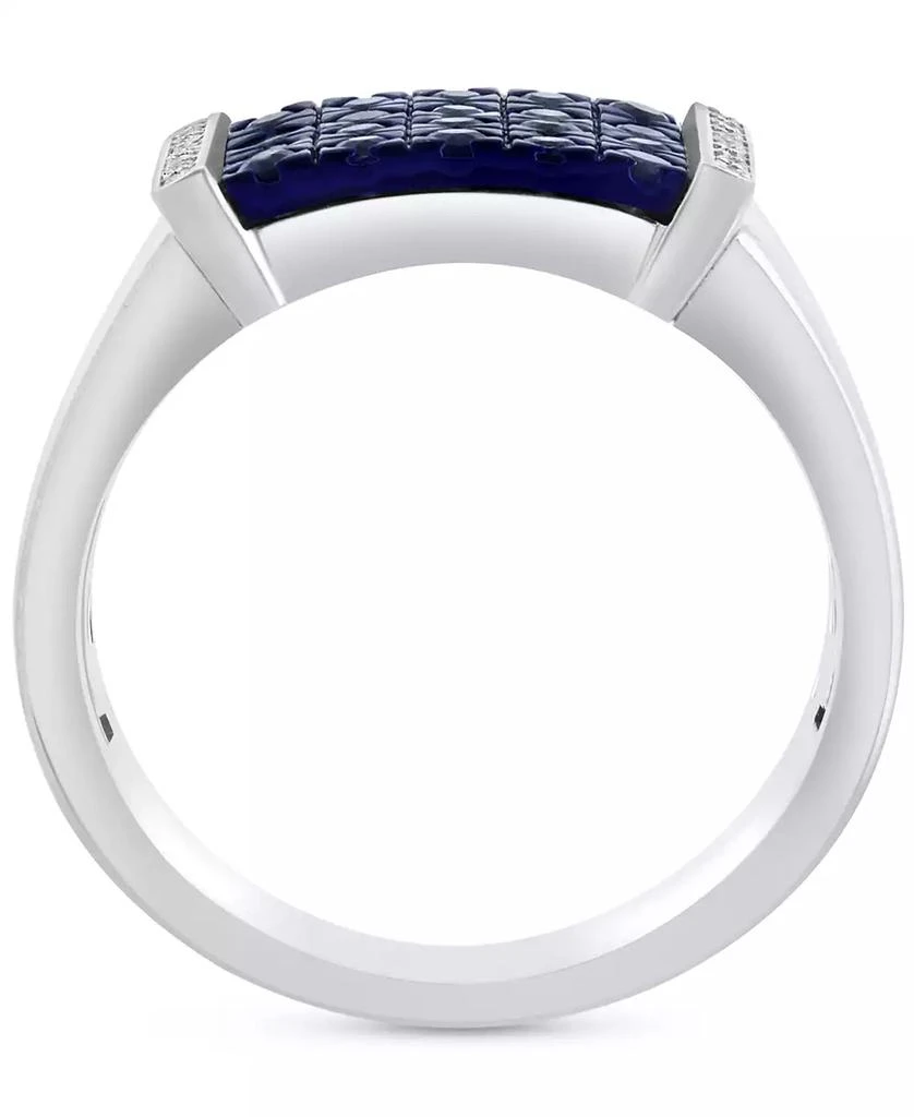 Shop EFFY® Men's Sapphire (7/8 Diamond Accent Ring in