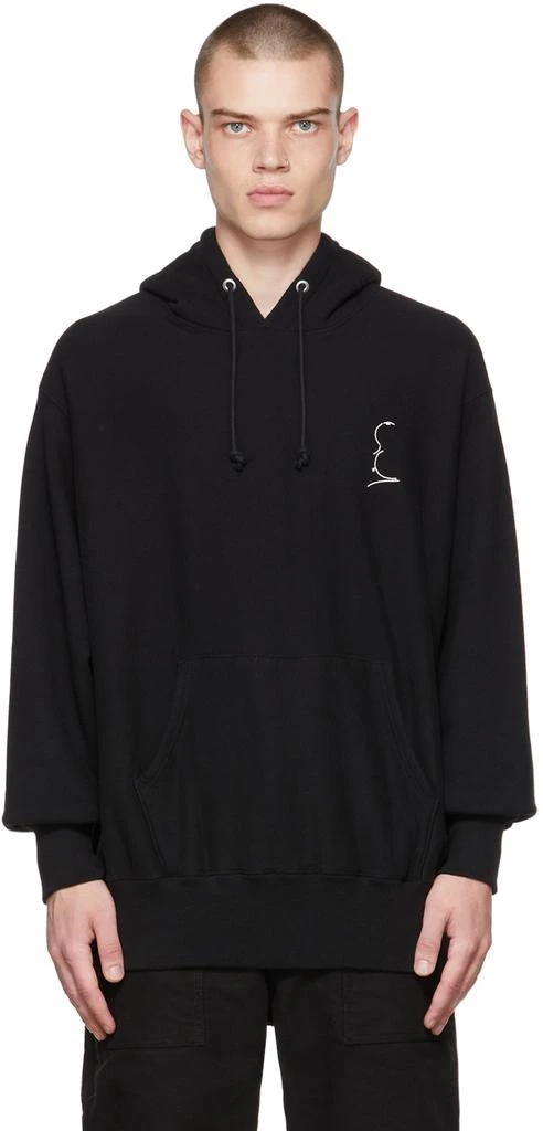 UNDERCOVER Black Embroidered Hoodie 1