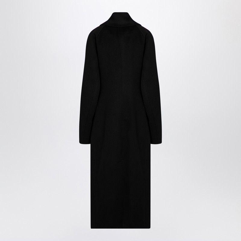 BLACK WOOL DOUBLE-BREASTED COAT – On Sale Now with Up to 59