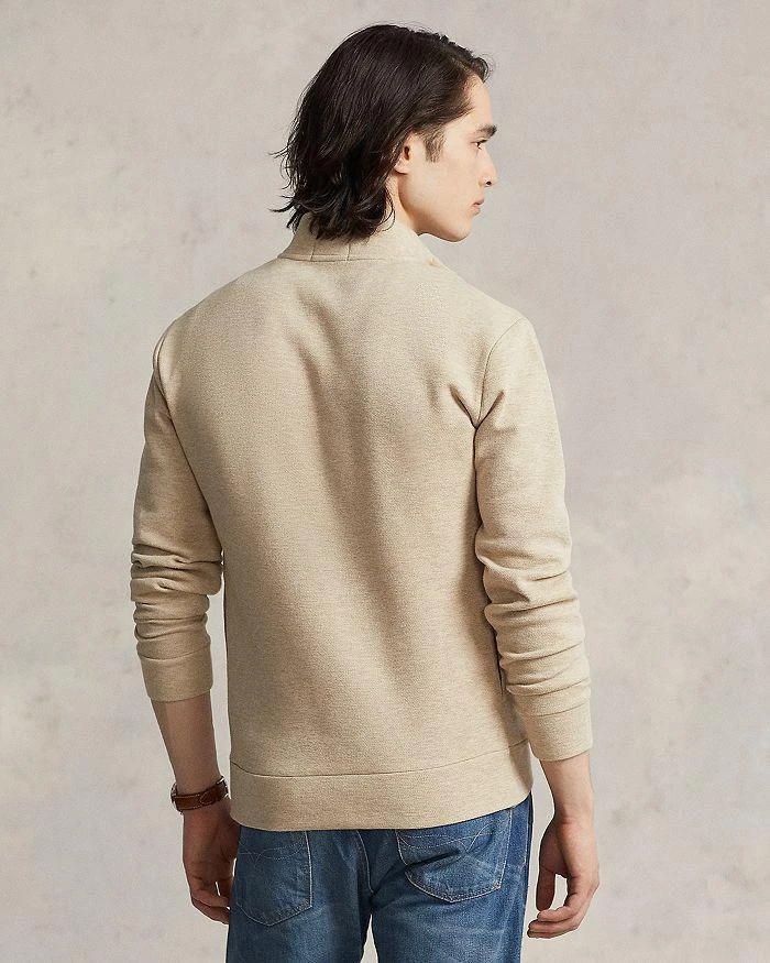 Ralph Lauren Cotton Blend Double Knit Mesh Quarter Zip Mock Neck Sweatshirt 3