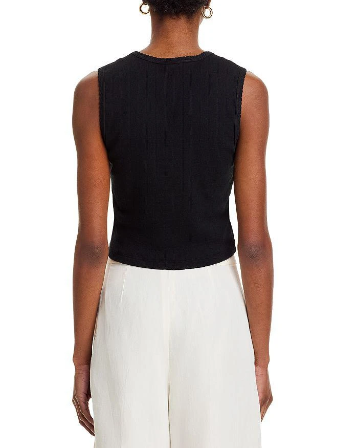 LESET Pointelle Sleeveless Crewneck Top 3
