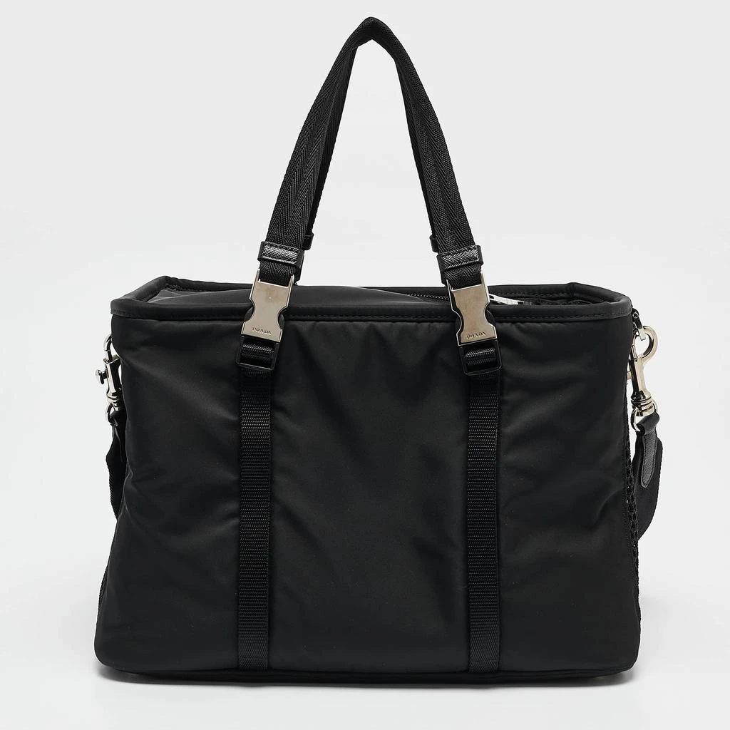Prada Prada Black Re-Nylon and Leather Pet Bag 4