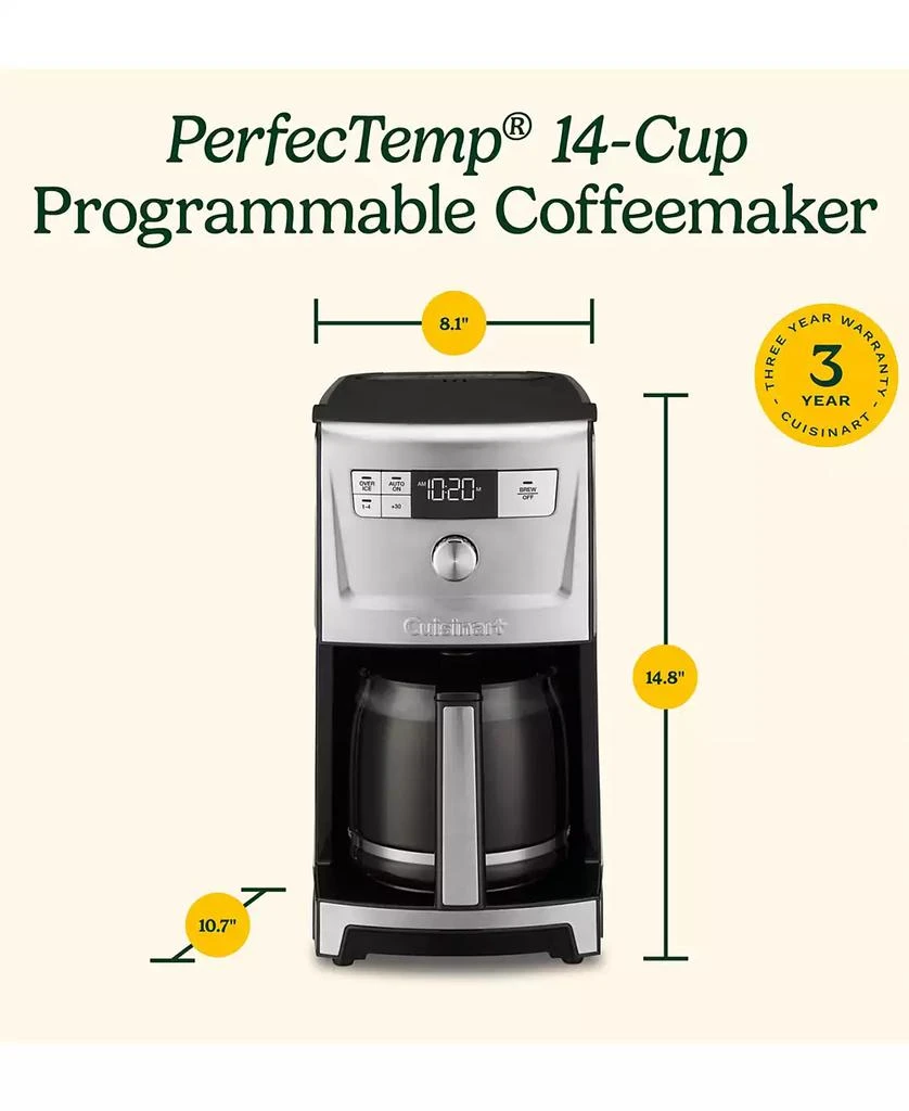 Cuisinart 14-Cup PerfecTemp Coffeemaker with Over Ice, DCC-3500SS 10