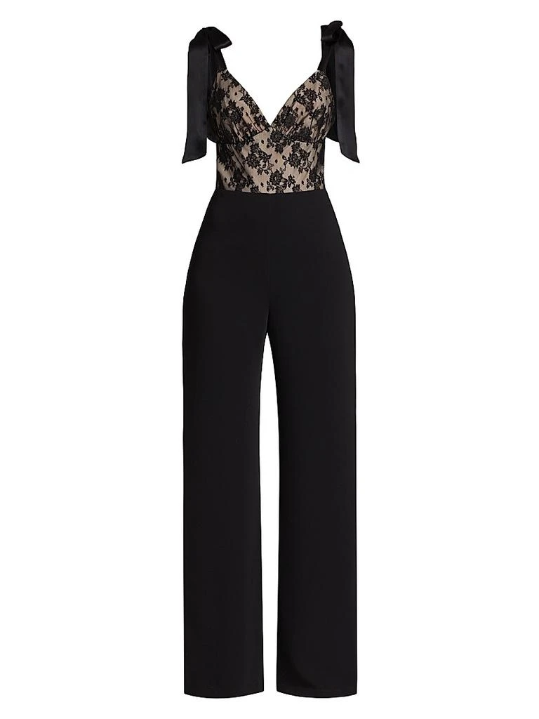 Amanda Uprichard Audrielle Lace Bow Jumpsuit 1