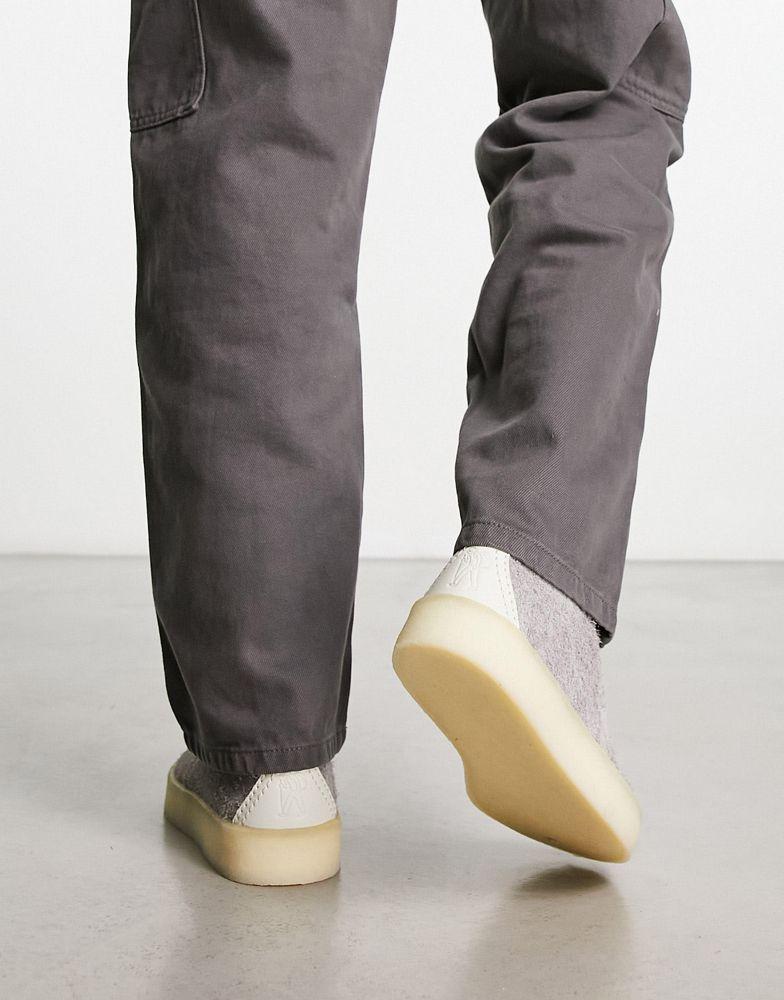 Clarks Clarks Originals Trek cup shoes in grey hairy suede