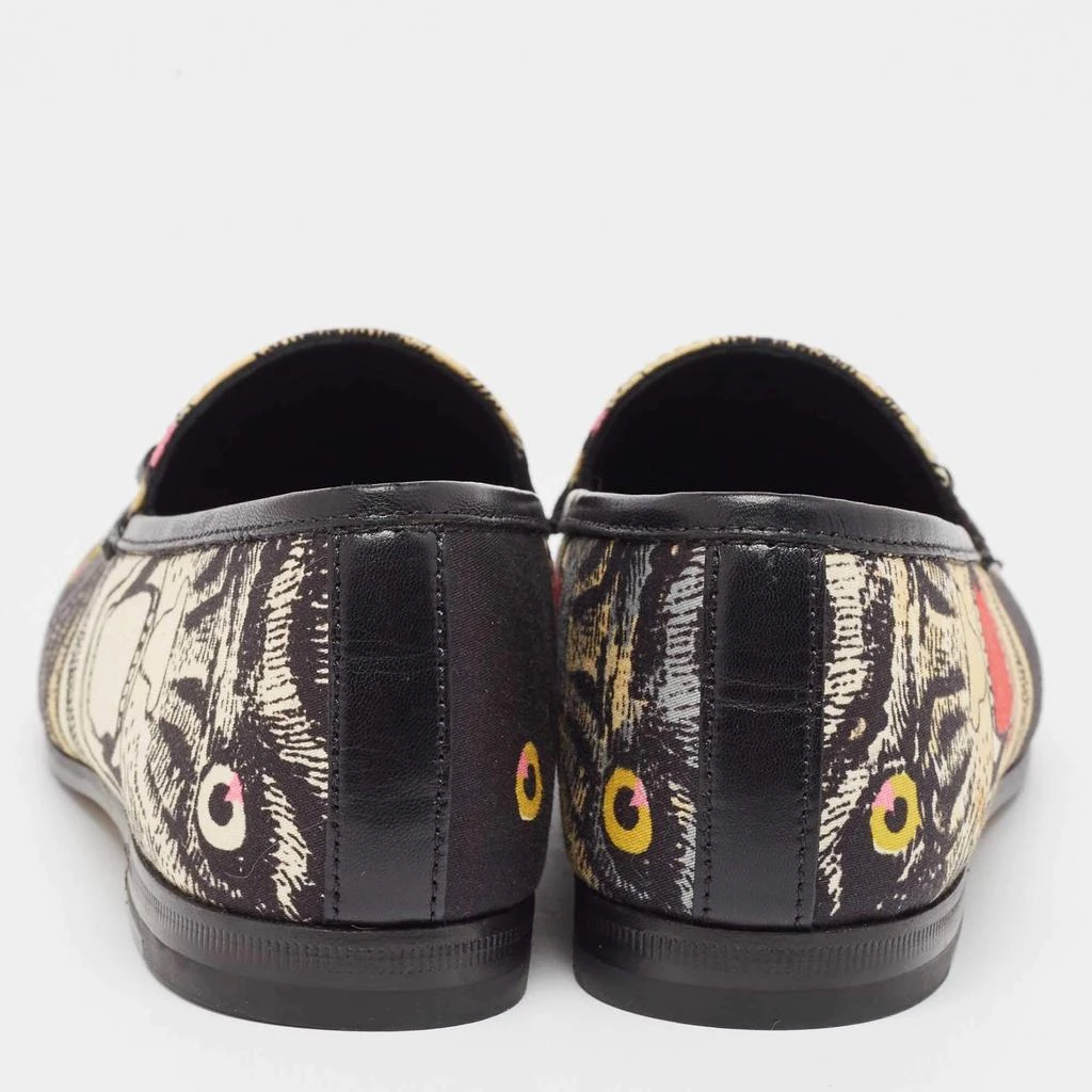Gucci Gucci Multicolor Printed Fabric Jordaan Loafers Size 35 5