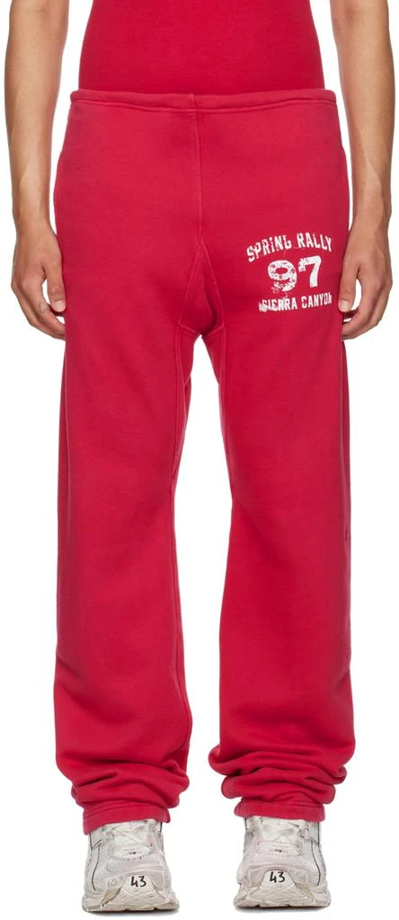 GREG ROSS SSENSE Exclusive Red Sweatpants 1