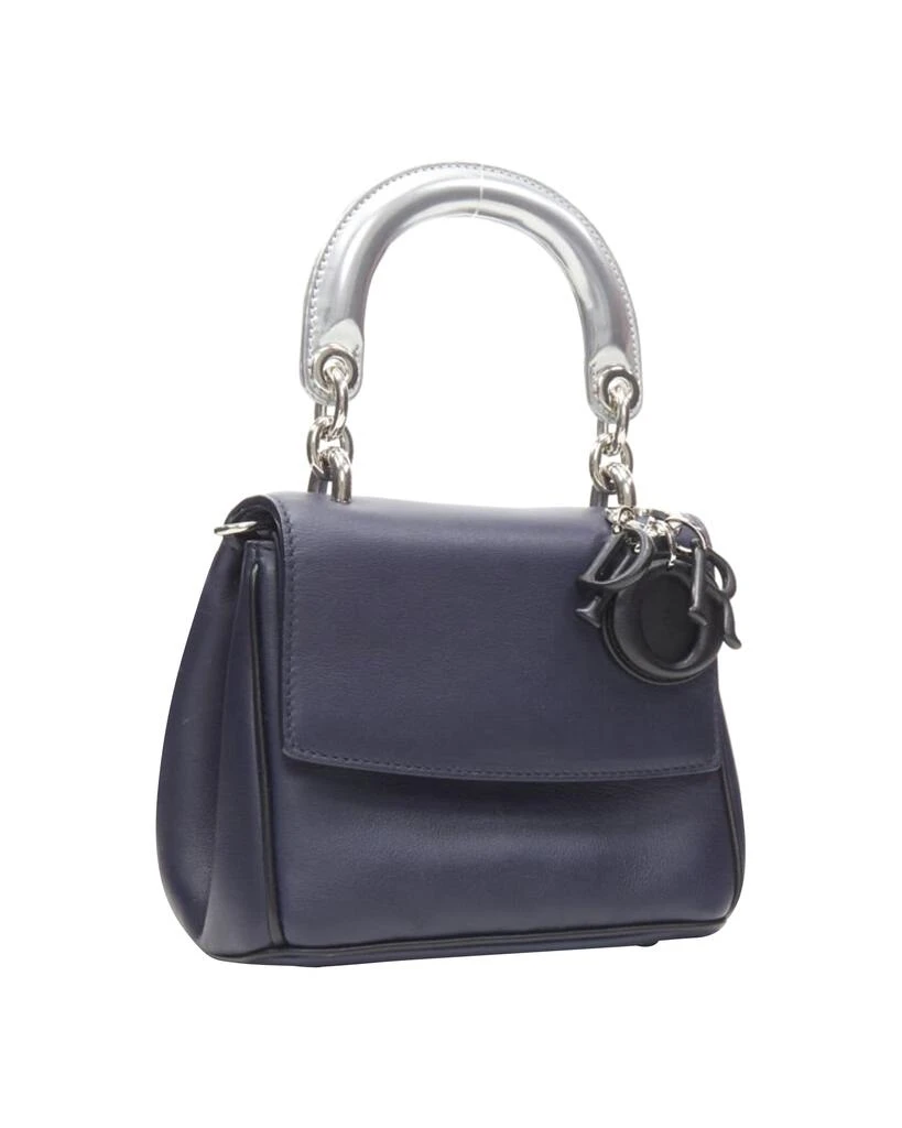 Christian Dior CHRISTIAN DIOR Be Dior Micro blue silver leather flap small shoulder bag 3