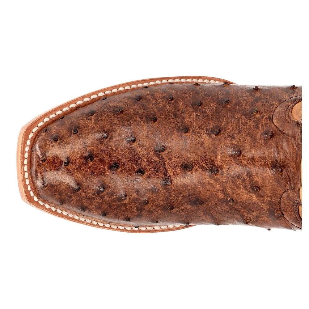 Durango PRCA Collection Full-Quill Embroidered Ostrich Square Toe Cowboy Boots 4