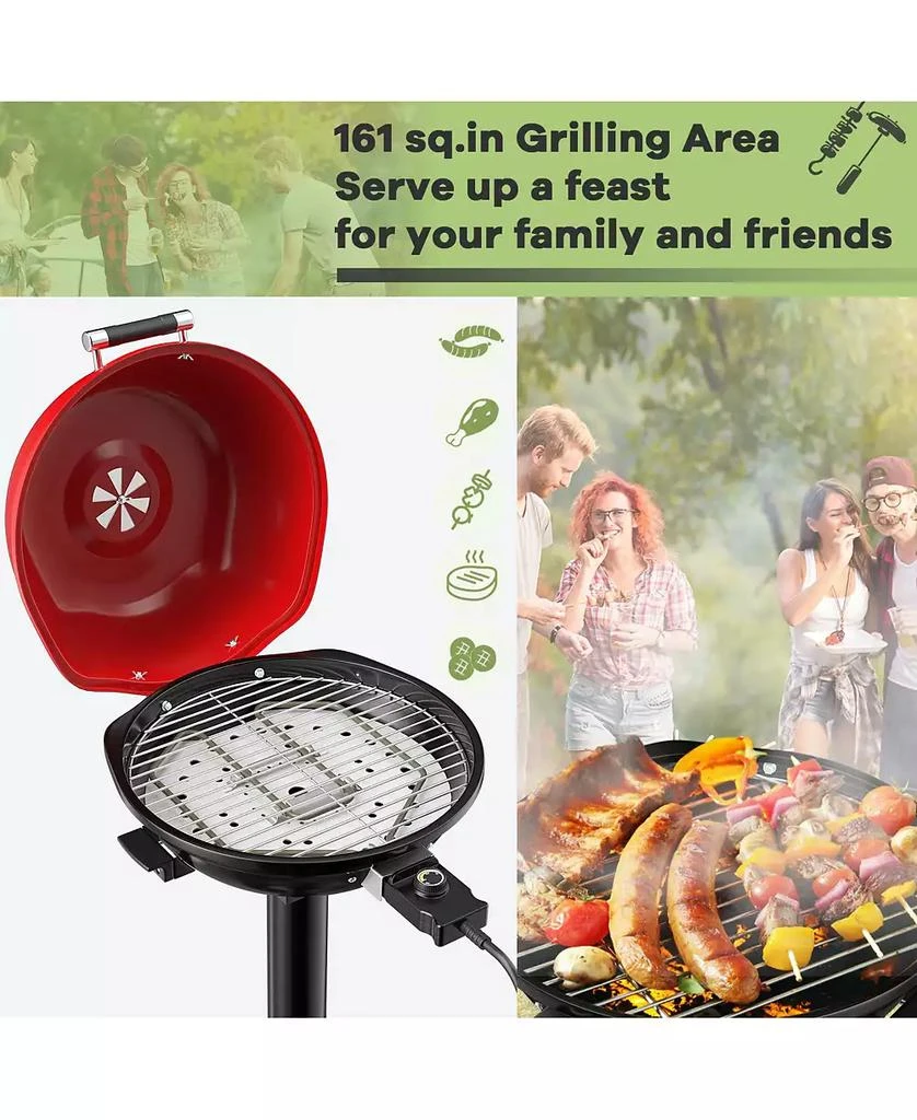 GIVIMO 1600W Portable Electric BBQ Grill with Removable Non-Stick Rack 5