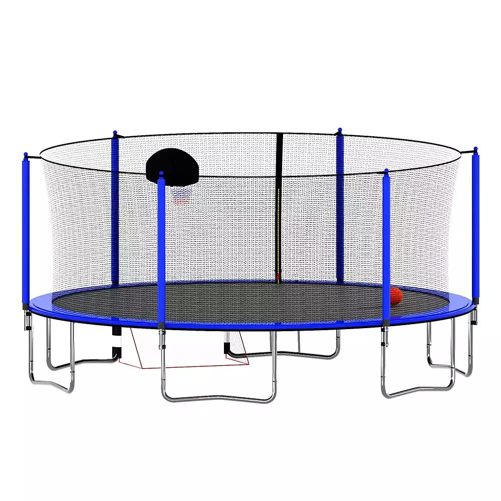 Streamdale Furniture Streamdale 16FT Trampoline w/ Basketball, Ladder, Enclosure 
Soccer Goal 7
