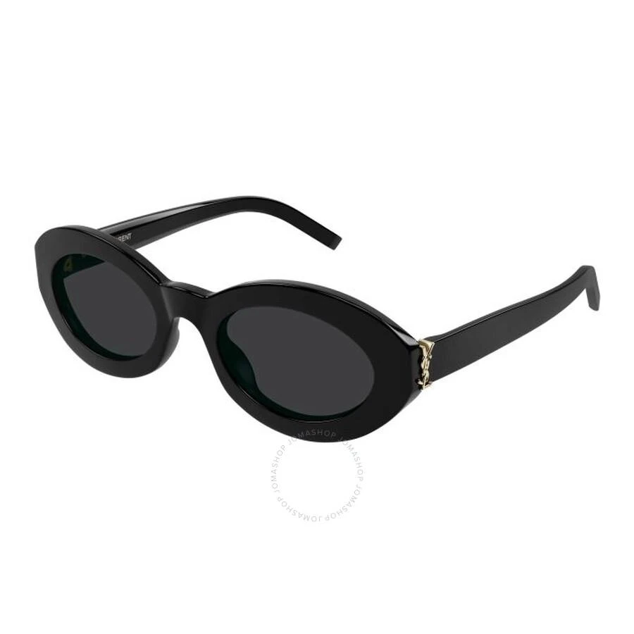 Yves Saint Laurent Black Oval Ladies Sunglasses SL M136 001 52
