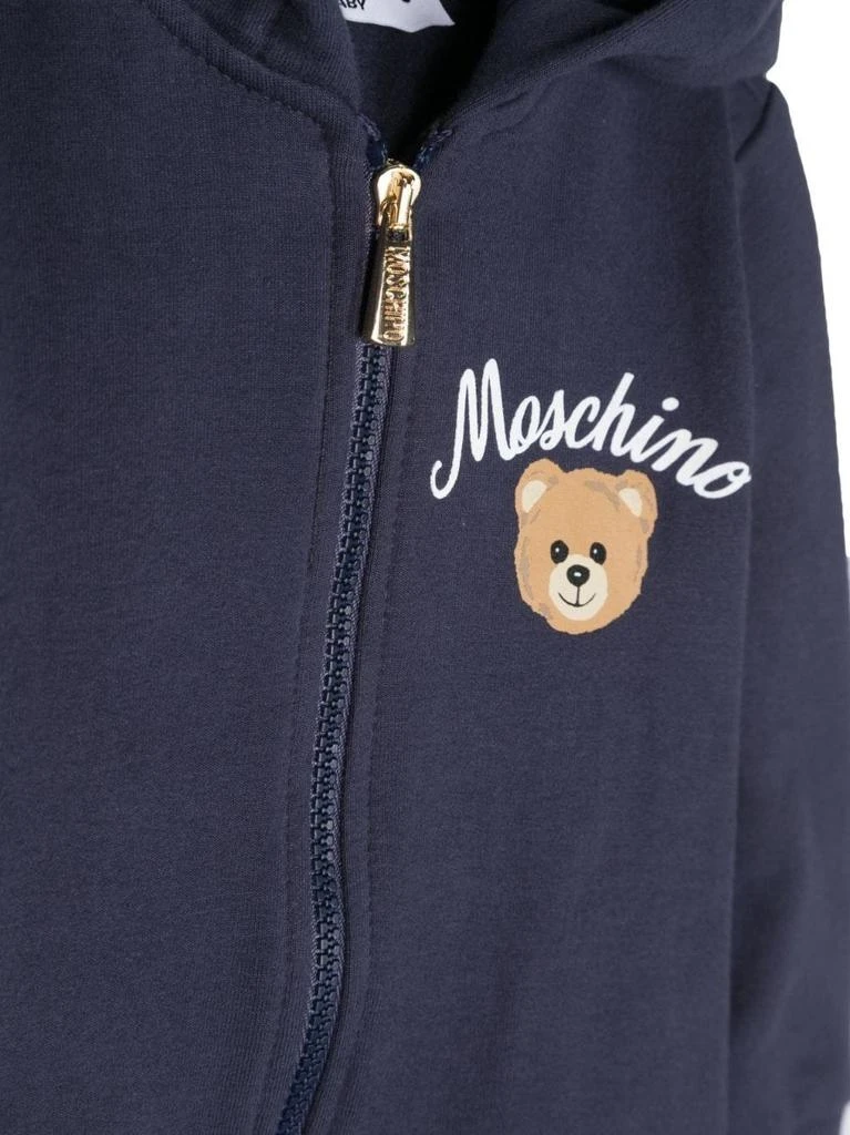 Moschino Moschino Kids Logo Printed Zip-Up Hoodie 3