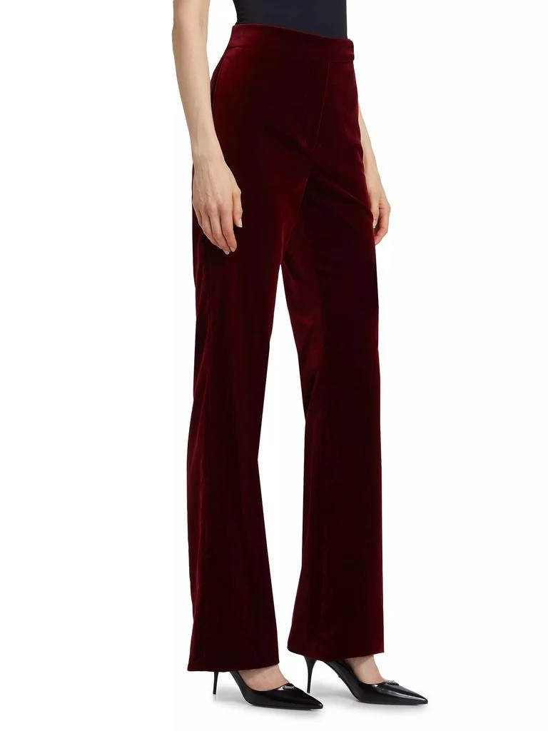 Max Mara Aceto Velvet High-Rise Straight-Leg Pants 4