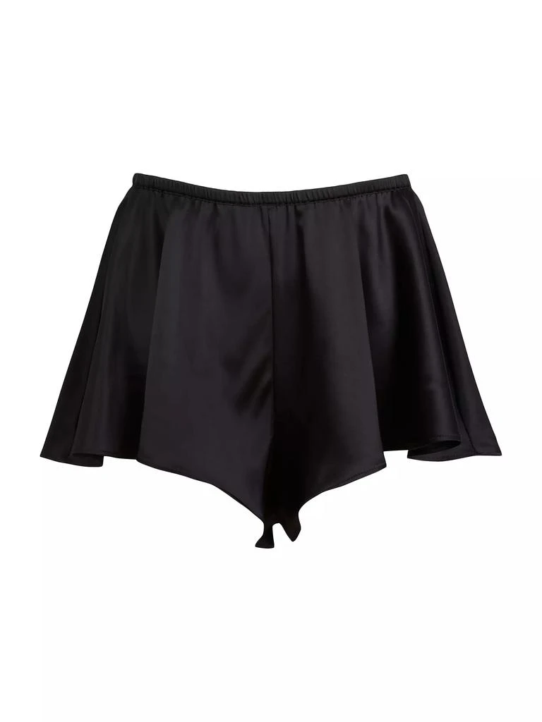 Fleur du Mal Flutter Stretch-Silk Shorts 1