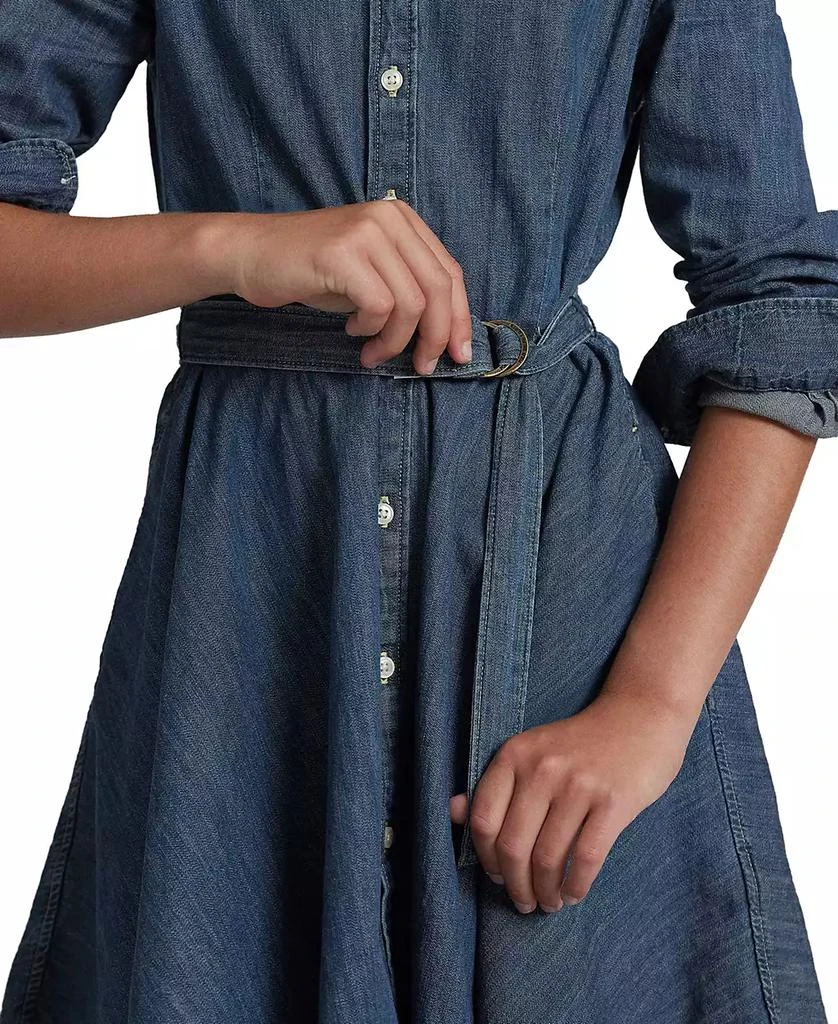 Ralph Lauren Big Girls Belted Denim Cotton Shirtdress 2