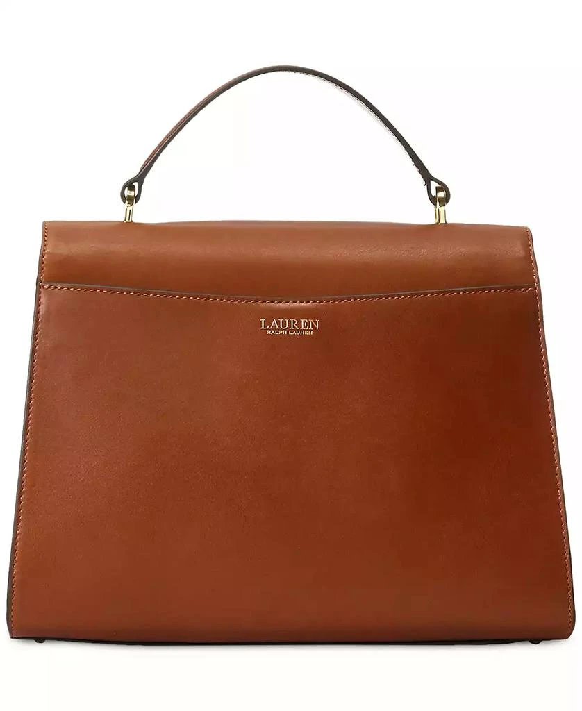 Ralph Lauren Farrah Medium Leather Top-Handle Satchel 6