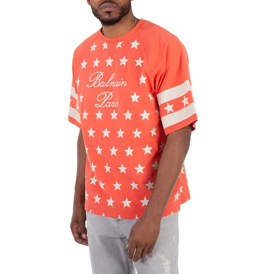 Balmain Balmain Men's Signature Stars Cotton T-Shirt, Size Large 2