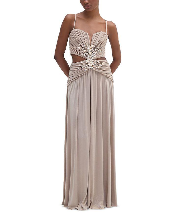 PatBO Dune Waist Cutout Evening Gown