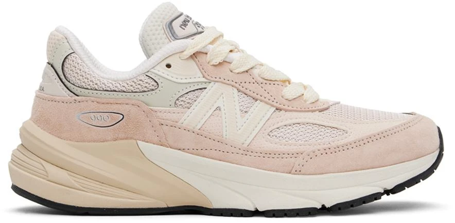 New Balance Pink & Beige 'Made in USA' 990v6 Sneakers 1