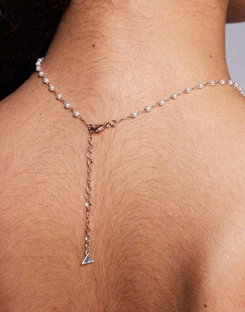 ALDO ALDO drisara clover and faux pearl necklace 2