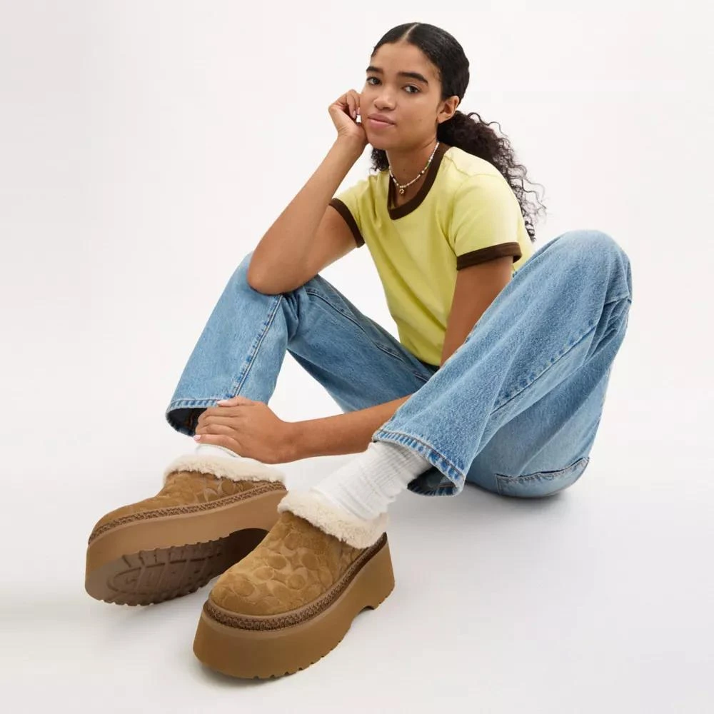 Coach Cecelia Clog In Signature Suede 2