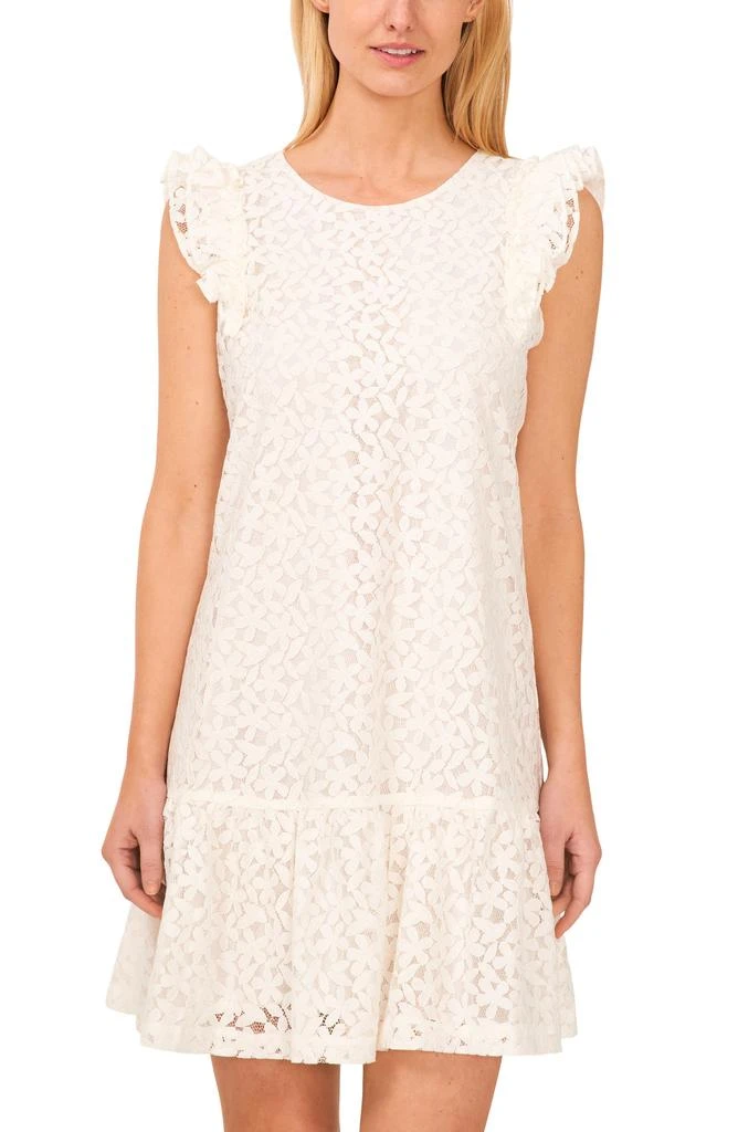 CeCe Floral Ruffle Sleeve A-Line Dress 3