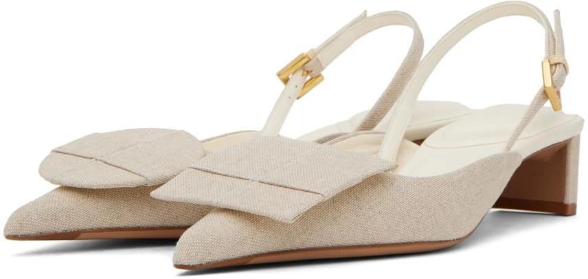 Jacquemus Beige Le Raphia 'Les Chaussures Duelo' Heels 5