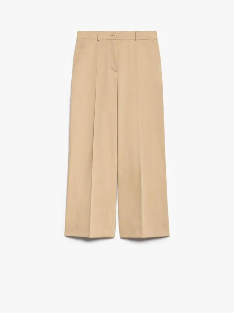 Weekend Max Mara Cotton satin cropped trousers 4