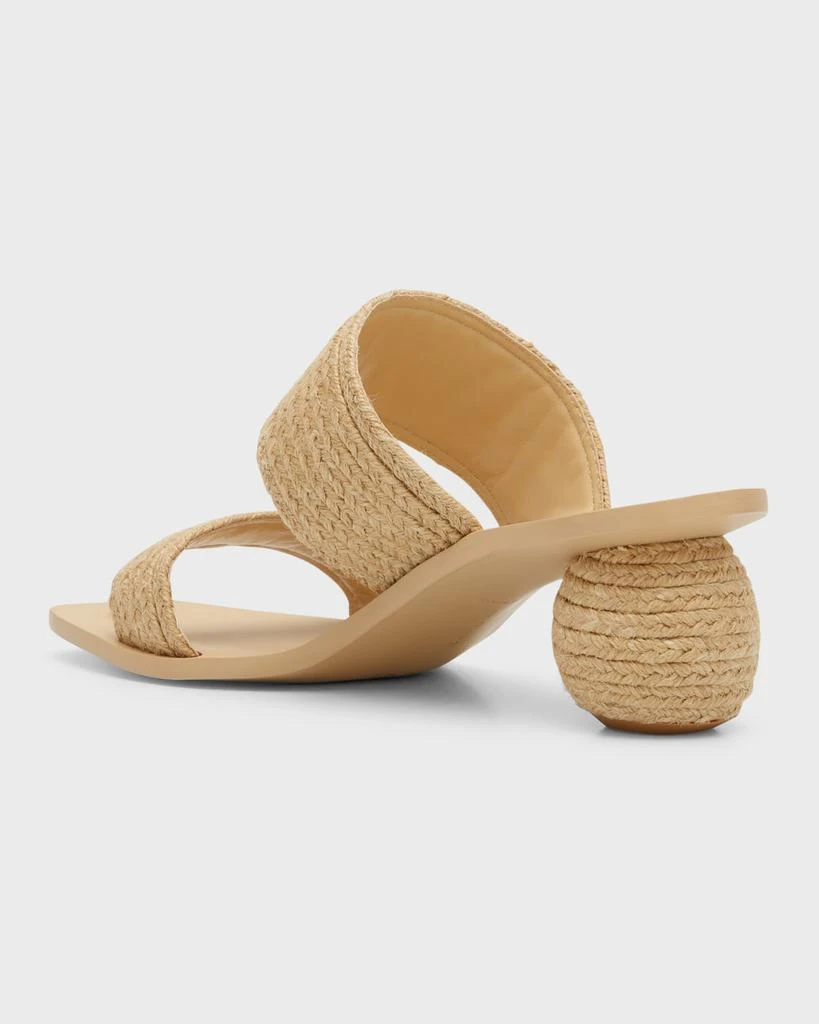 Cult Gaia Jila Jute Sphere-Heel Sandals 3