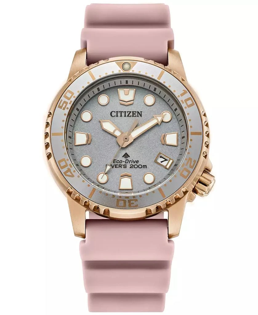 Citizen Eco-Drive Women's Promaster Dive Pink Strap Watch 37mm 1