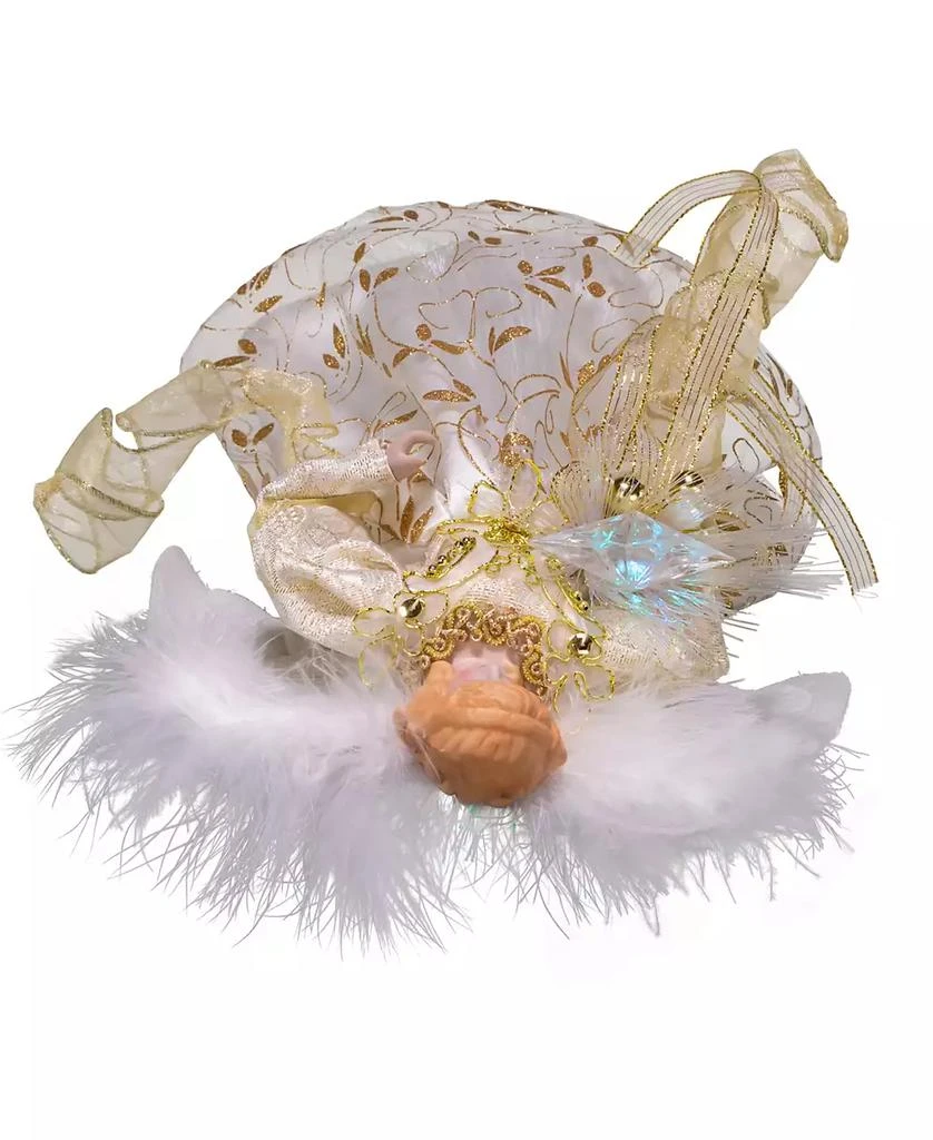 Kurt Adler 12" Battery-Operated Fiber Optic Angel Tree Topper with Color Changing LED Lights 3