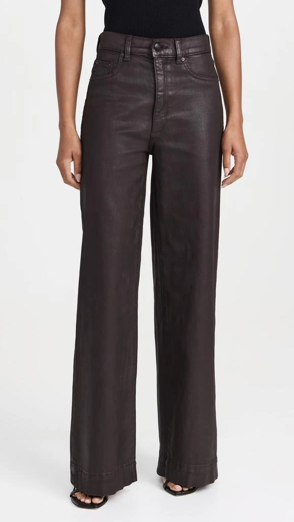 DL1961 Hepburn Wide Leg High Rise Coated Jeans 6