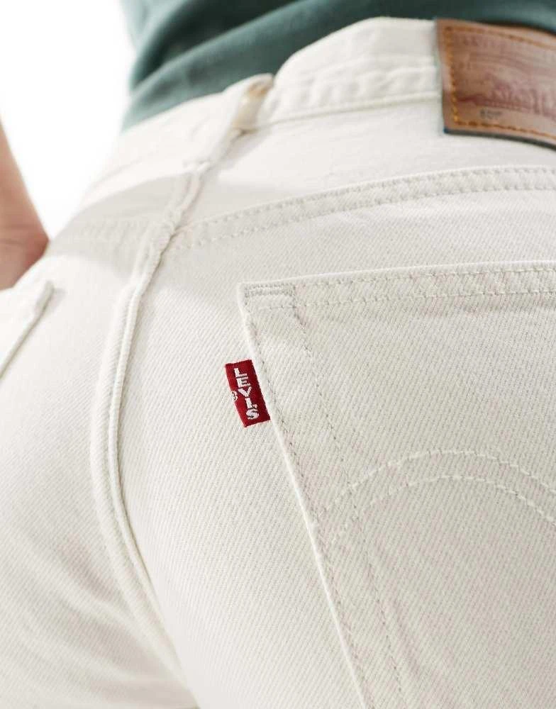 Levi's Levi's 501 straight fit crop jeans in white 5