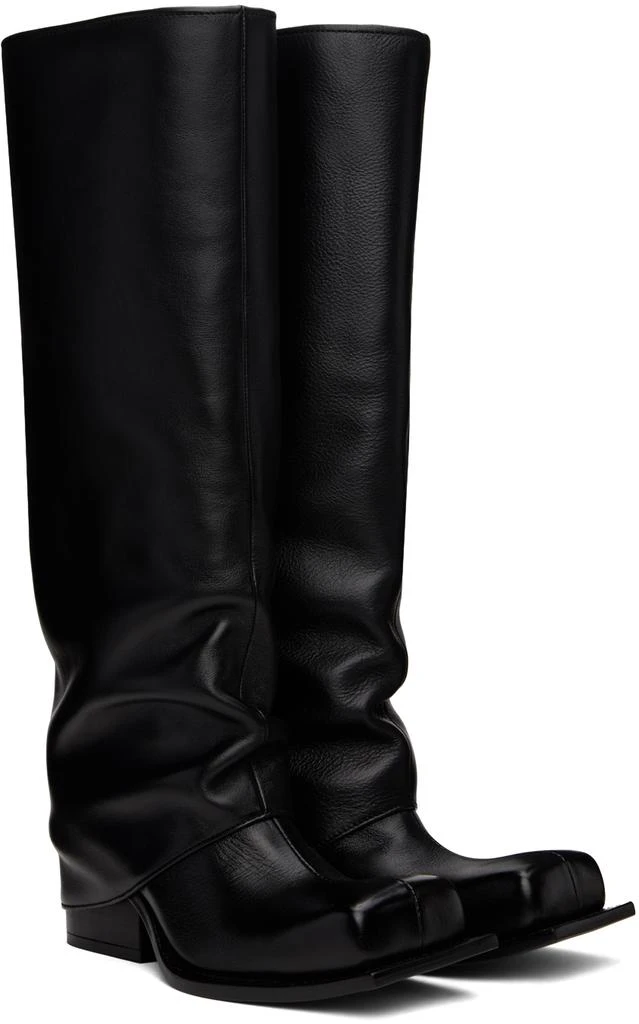 FIDAN NOVRUZOVA Black Havva Chunky Heel Trouser Boots 4