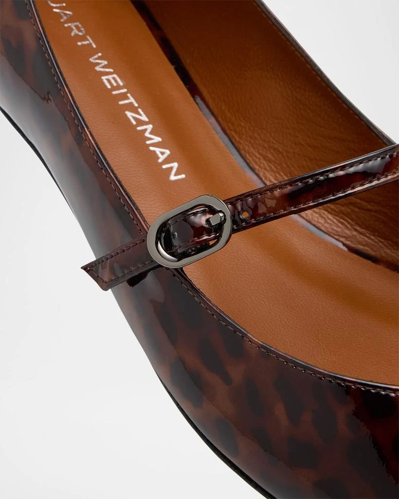 Stuart Weitzman Emilia Tortoise Patent Leather Mary Jane Ballerina Flats 6
